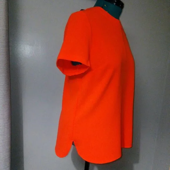 Catherine Malandrino Bright Orange Blouse Sz L NWT - Picture 4 of 12